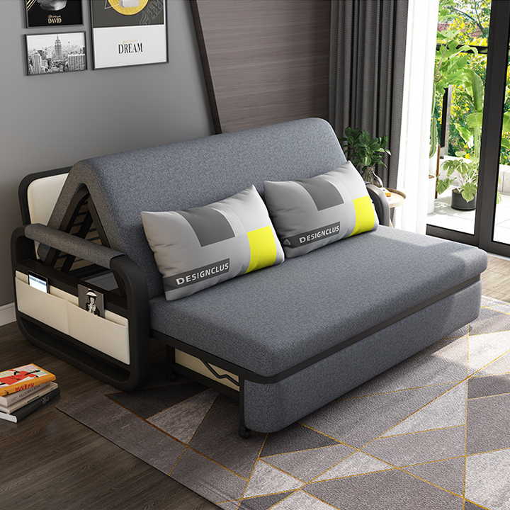 Giường sofa đa năng có ngăn chứa đồ - Sofa đa năng chất liệu thép chống oxi - Giường đa năng gấp gọn KT130 x 190cm