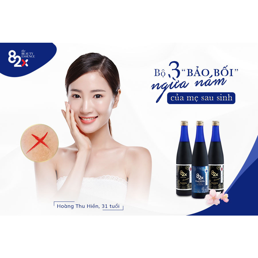 Bộ 3 "BẢO BỐI" NGỪA NAM Của Mẹ Sau Sinh, Combo 3 Chai: Sakura Placenta + Placenta + Sakura Placenta