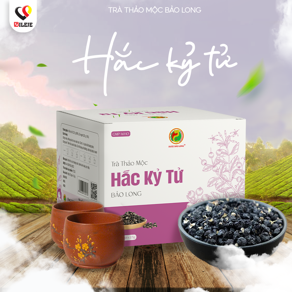 Trà Thảo Mộc Hắc Kỷ Tử - Bảo Long - Hàng Chính Hãng