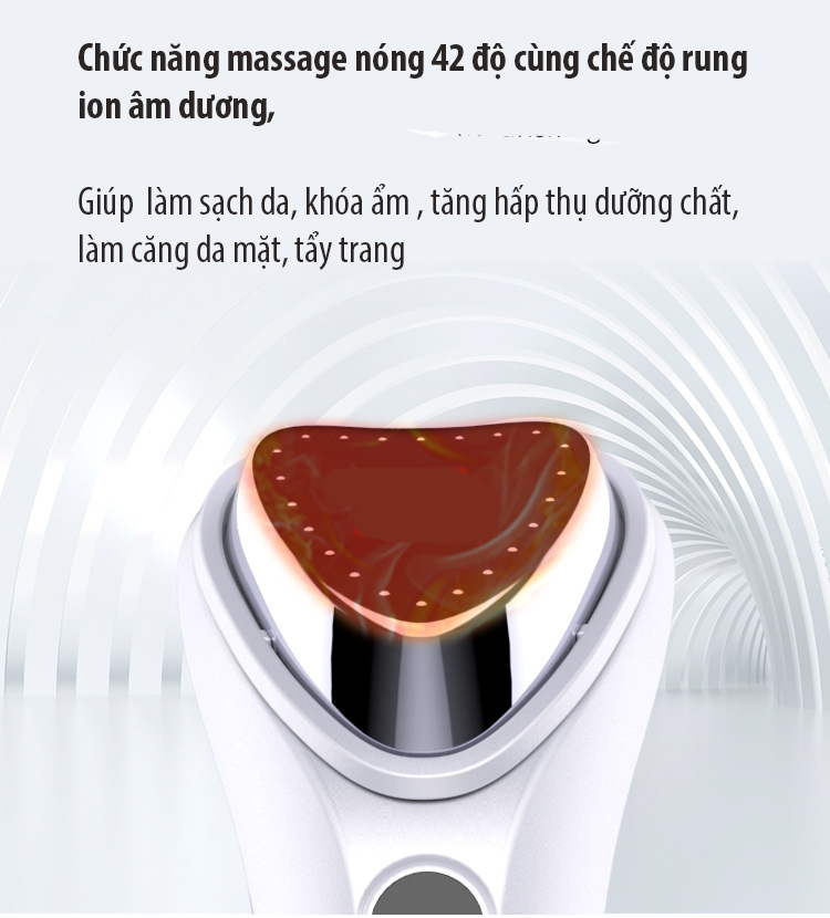 Máy chăm sóc da nóng đẩy dưỡng chất công nghệ hàn quốc BLK-D020 đi kèm bút massage mắt