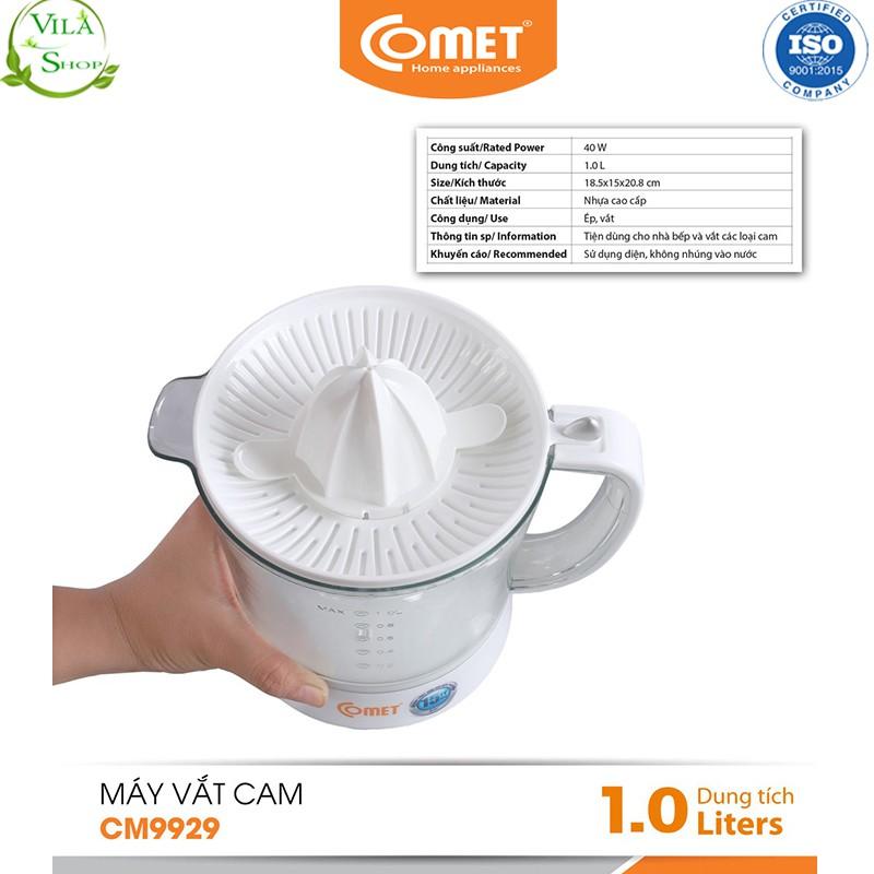 Máy Vắt Cam COMET - CM9929, Máy Vắt Cam Nhựa ÁS Cao Cấp Trong Suốt Kháng Khuẩn Khử Mùi, Tính Năng An Toàn Tối Ưu