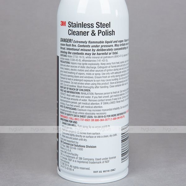 Dung Dịch Tẩy Và Làm Sạch, Đánh Bóng Inox – 3M Aerosol Stainless Steel Cleaner &amp; Polish