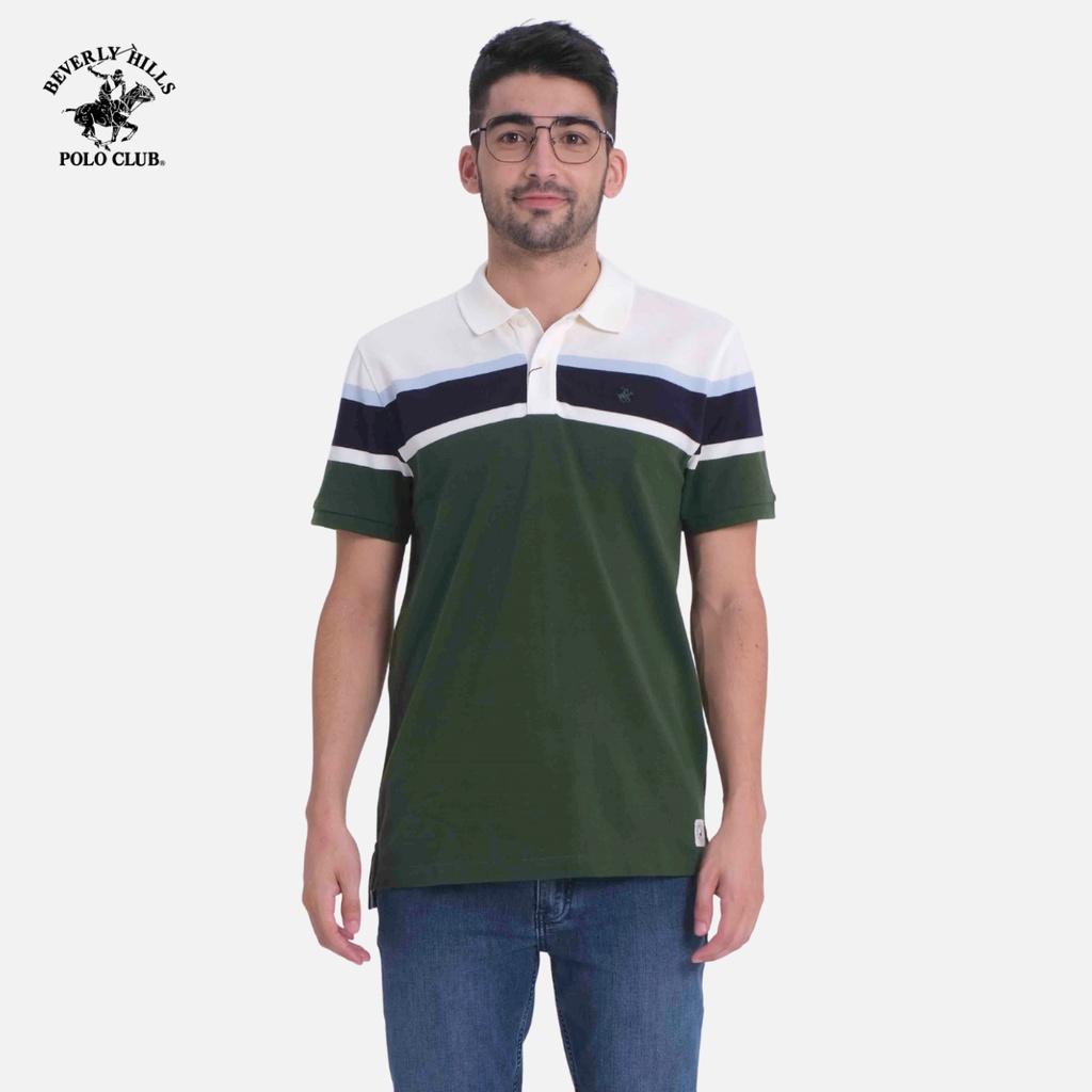 Áo Polo ngắn tay nam Beverly Hills Polo Club Regularfit 100% cotton màu xanh lá - PMRSS20TL076