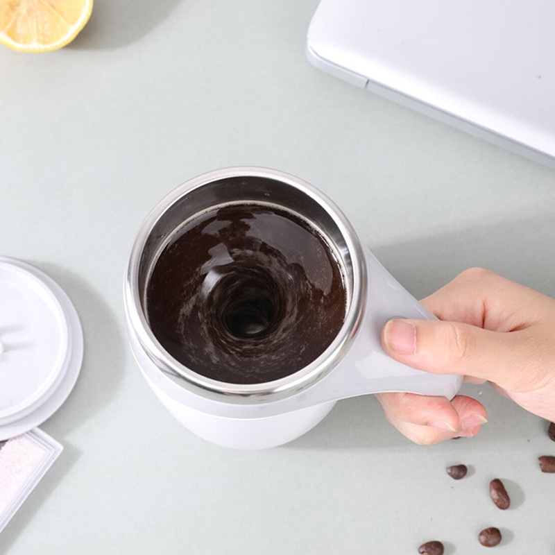 Cốc Khuấy Tự Động Pha Cafe, Sữa, Cốc Khuấy Tự Động 380ml Dùng Pin Lõi Inox 304 Không Rỉ Giữ Nhiệt Tốt - HÀNG CHÍNH HÃNG MINIIN