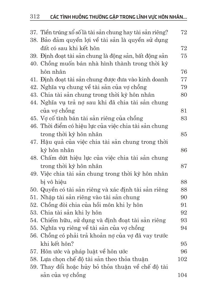 Các tình huống thường gặp trong lĩnh vực hôn nhân và gia đình (bản in 2024)