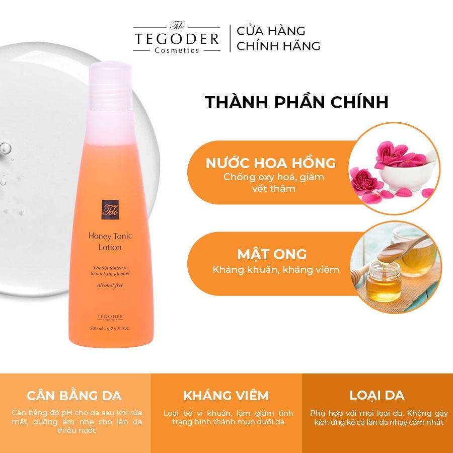 Nước dưỡng chống oxy hoá làm mềm da chiết xuất mật ong Ethiopia Tegoder Honey tonic lotion 200 ml mã 9021