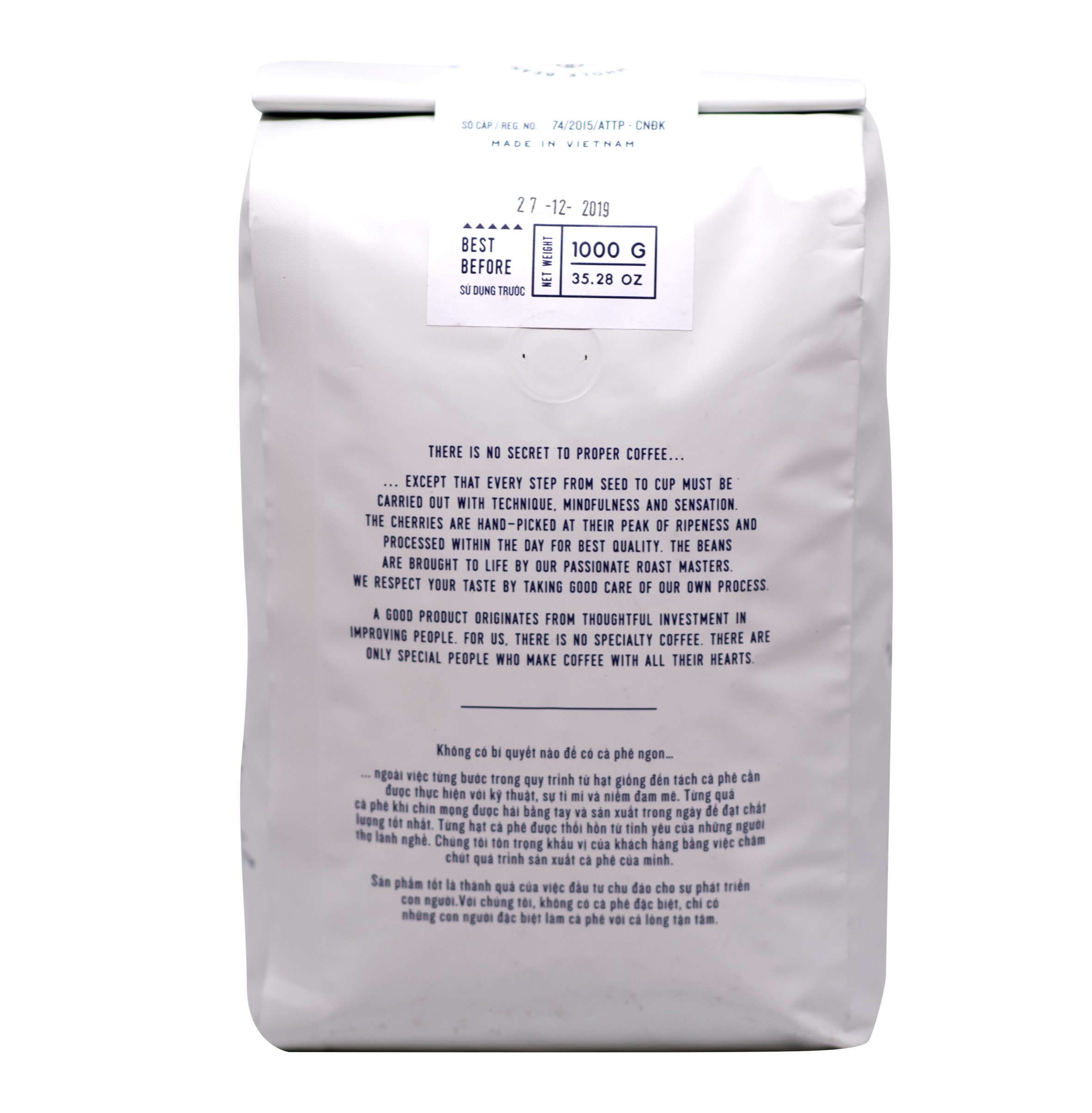 Cà phê nguyên hạt LÀ VIỆT AROMATIC - Arabica 1000g