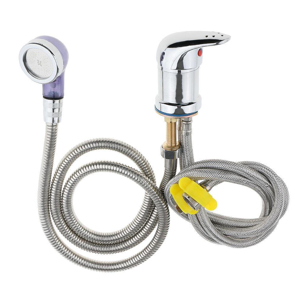 2x Hot & Cold Faucet Kit Salon Backwash Shampoo Bowl Sink Replacement Parts