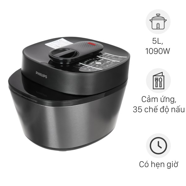 Nồi áp suất đa năng điện tử Philips HD2151 /66 nấu ngon ngon trong 30 phút, công nghệ cao- Hàng Chính Hãng