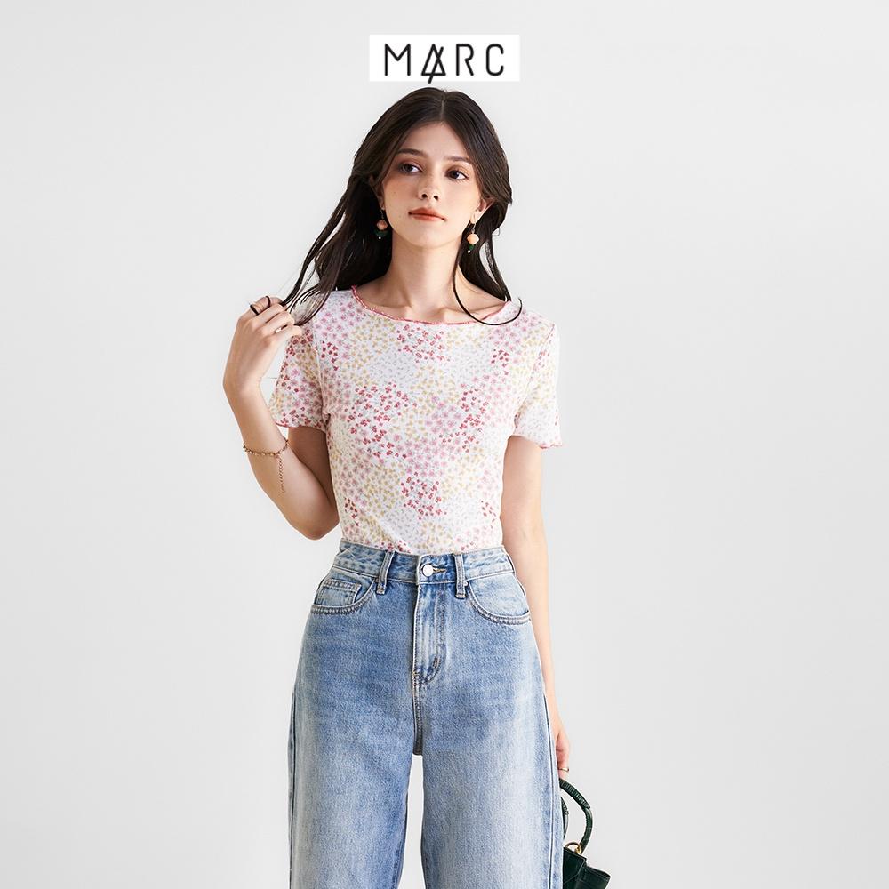 Áo thun nữ MARC FASHION hoa cuốn biên FATN0493