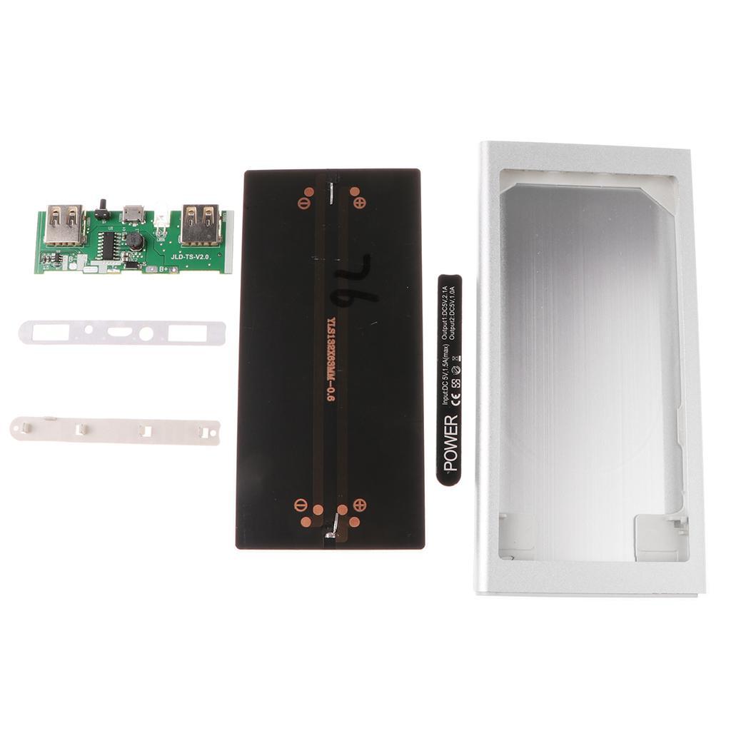 2 Pc 10000mAh Portable Solar Charger Dual USB Battery Power Bank