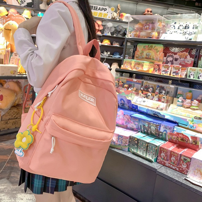 Balo nữ ulzzang Hàn Quốc, Balo nữ đi học phối màu cá tính năng động vải mềm mại