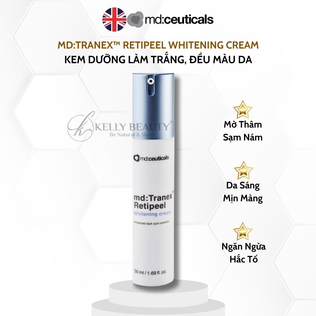 Kem Dưỡng Trắng Mờ Nám Sạm md:Tranex Retipeel Whitening Cream - MD:Ceuticals | Kelly Beauty