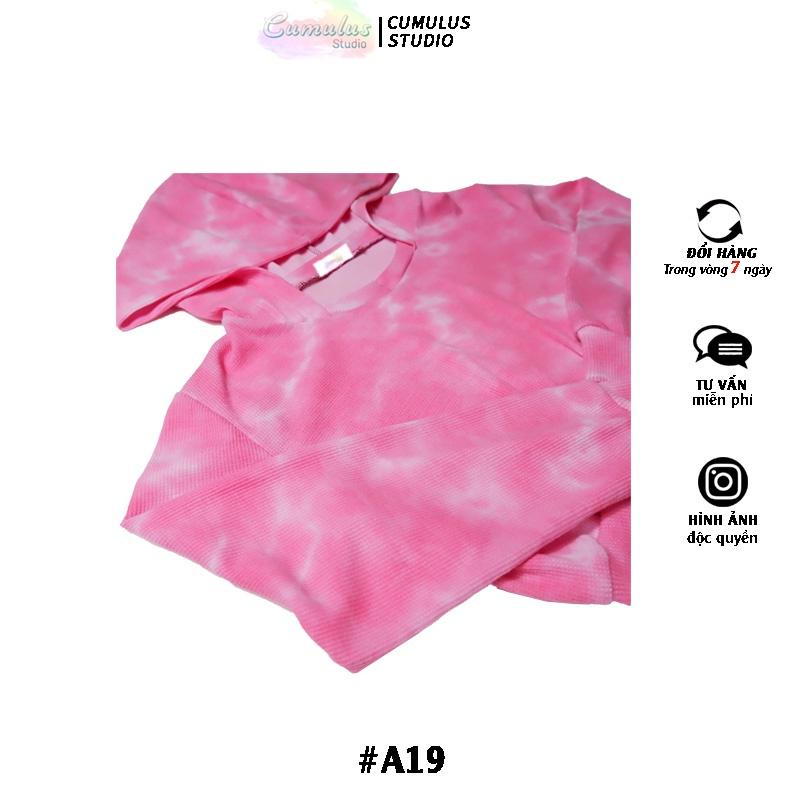 Áo hoodie croptop tay dài Cumulus kiểu dáng dễ thương A19