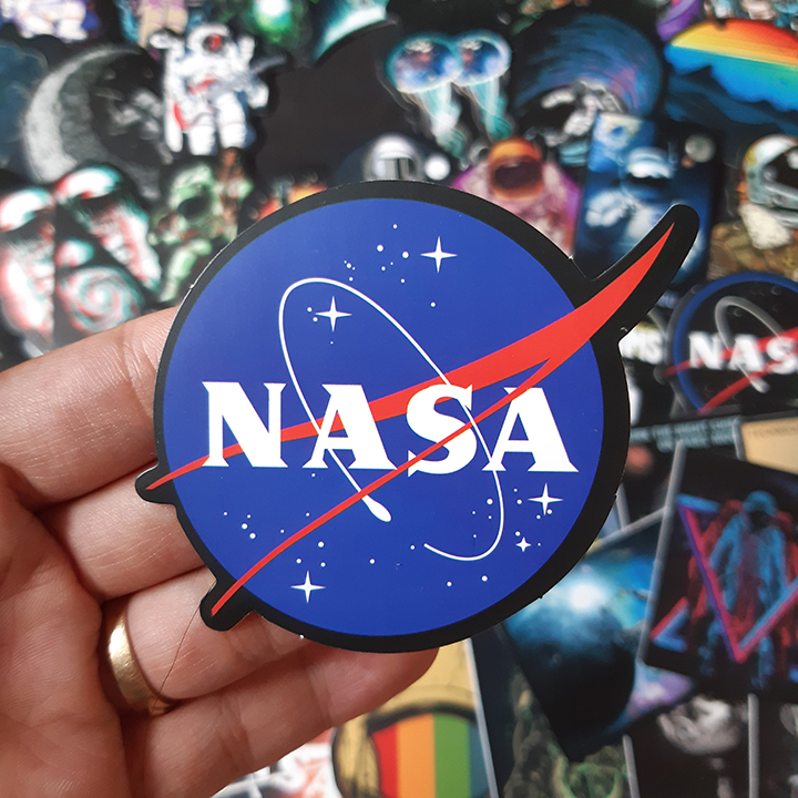 Bộ Sticker dán cao cấp chủ đề NASA - Dùng dán Xe, dán mũ bảo hiểm, dán Laptop...