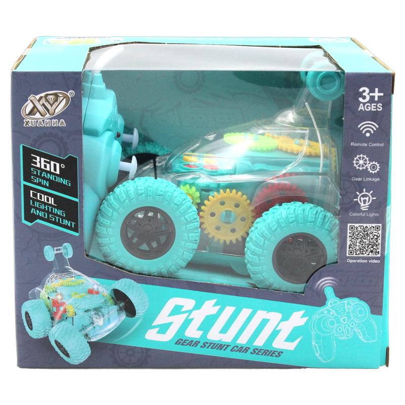 Đồ Chơi Xe Stunt Nhào Lộn Trong Suốt Điều Khiển Từ Xa - D168-20B-GN - Màu Xanh Mint