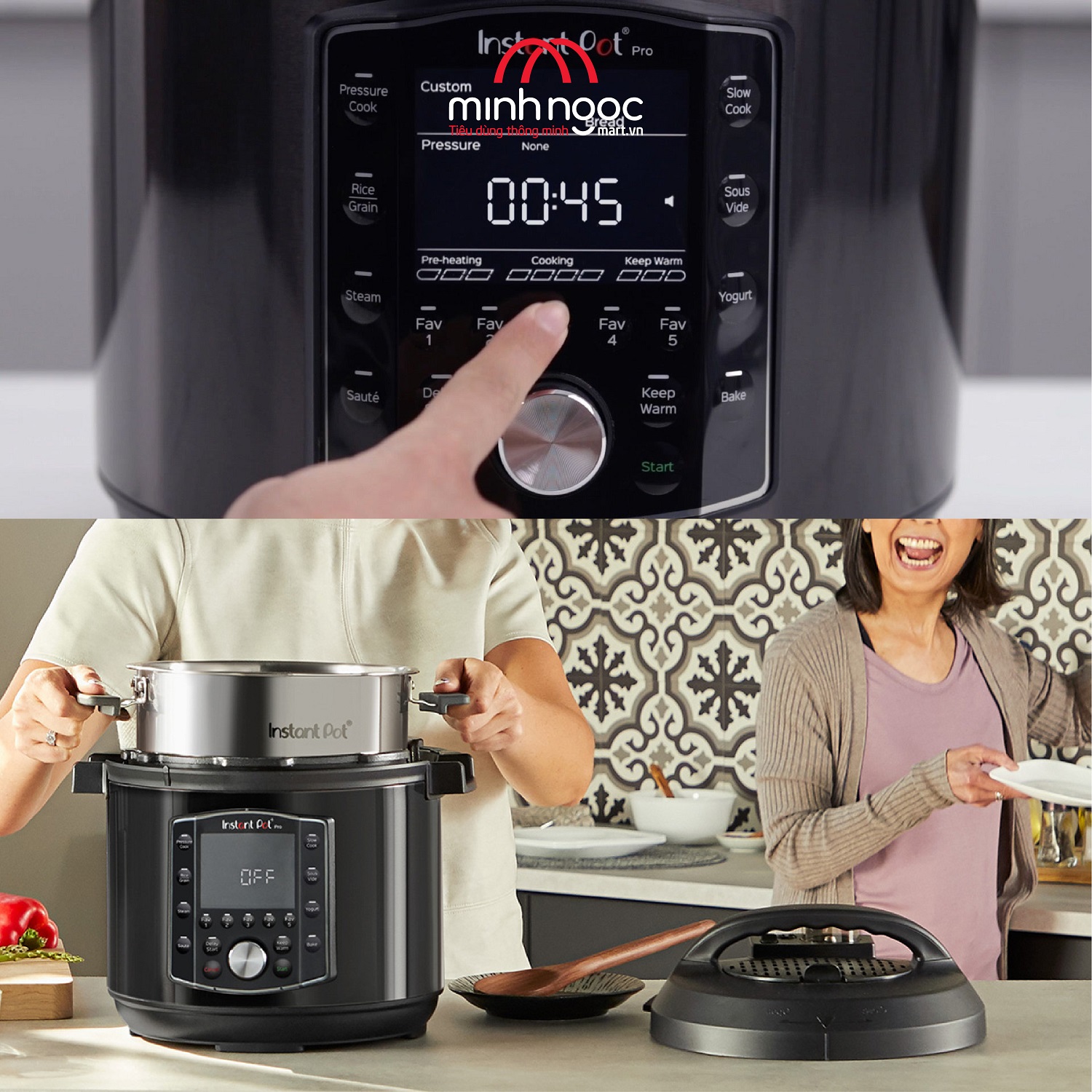 [ Hàng chính hãng Instant Pot ] Nồi áp suất điện đa năng Instant Pot Pro 10-in-1, Dung tích 5.7 Lít, 10 tính năng trong 1 (10-in-1)