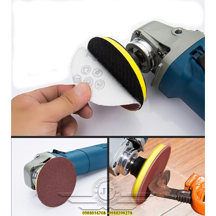 COMBO 10 Đế Dán Chà Nhám Đĩa Đánh Bóng Tự Dính 100mm