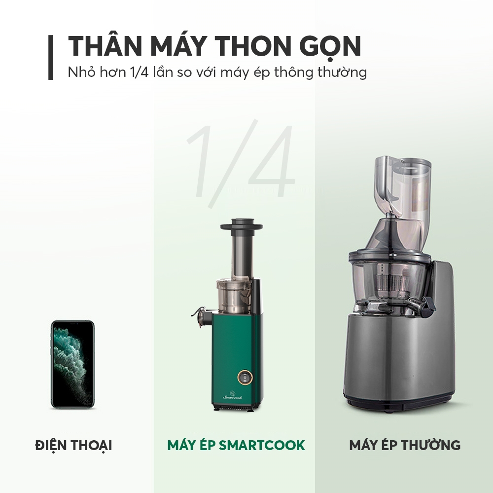 Máy Ép trái Chậm Mini Smartcook JES-3897OL Hàng Chính Hãng