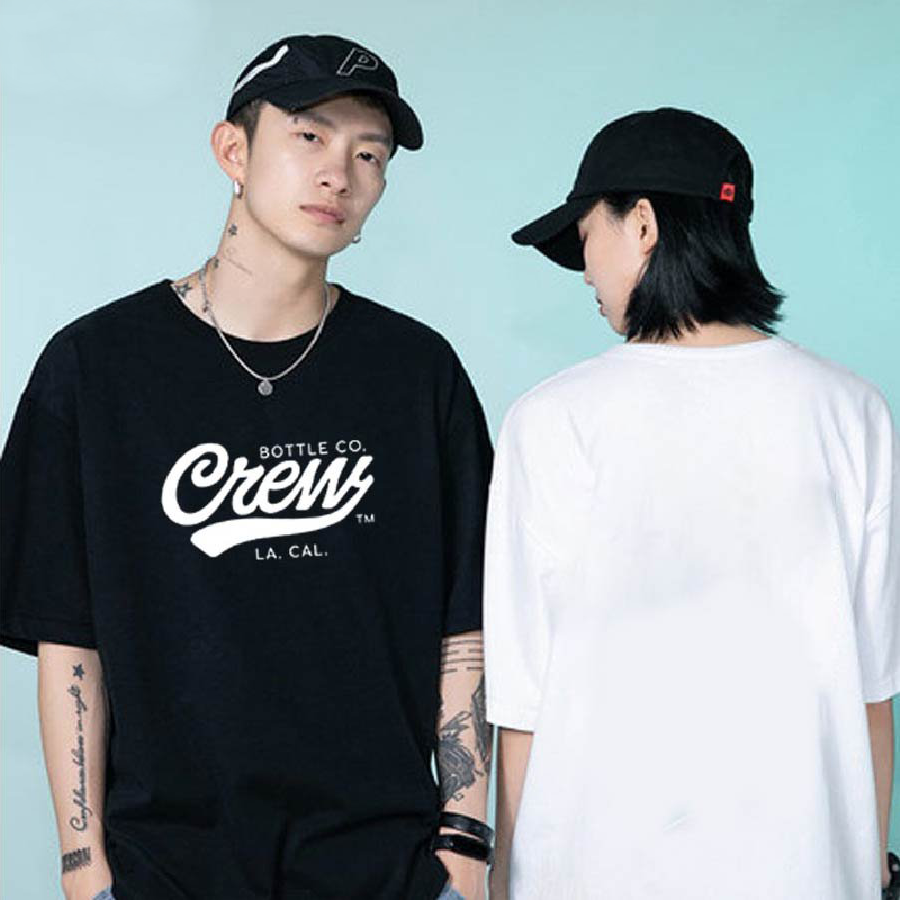 Áo Thun Đôi Tình Nhân In Chữ Crew