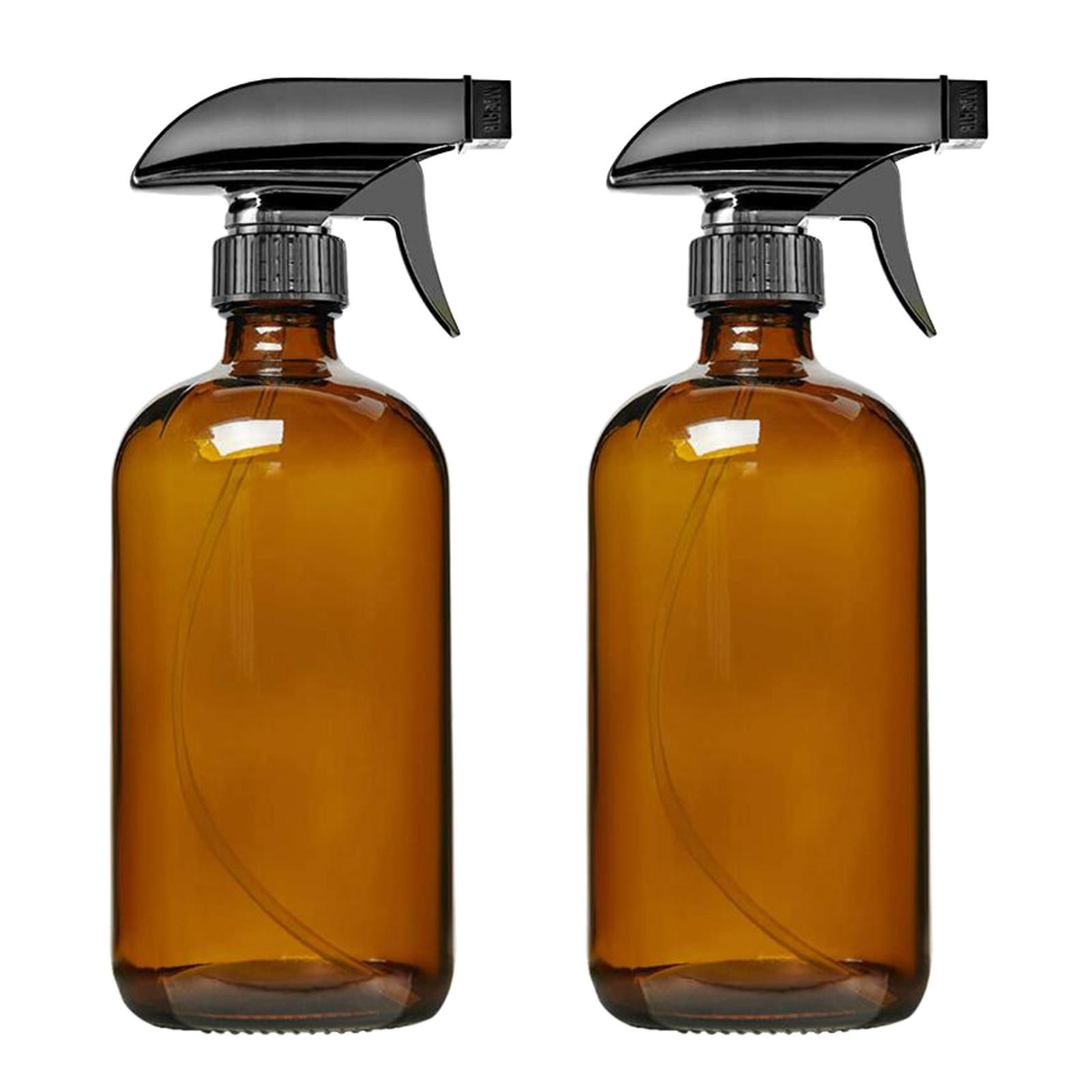 4pcs Empty Portable Glass Spray Essential Oil Bottle brown 250ml 500ml