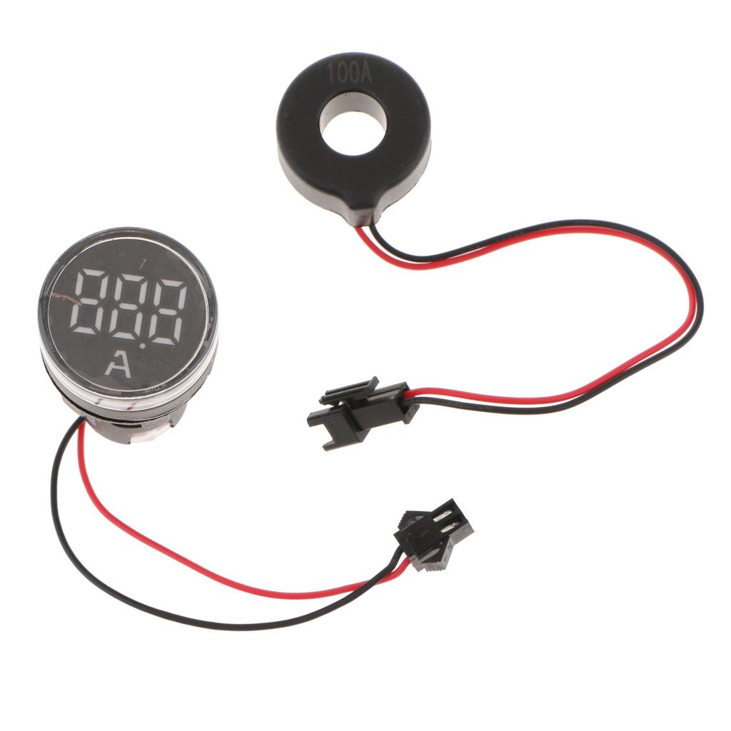0-100A LED Digital Display Ammeter Current Meter Tester Ampere Meter Blue