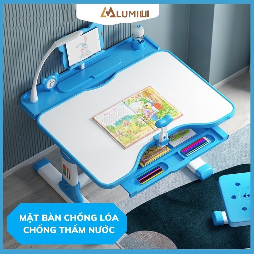 Bàn học sinh trẻ em lumili A06 bộ bàn học thông minh chống gù chống cận cho bé nâng hạ độ cao