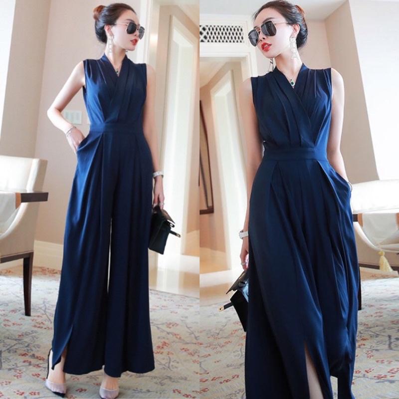 Jumpsuit Nữ Hàn Quốc Ống Rộng Cao Cấp Loại 1 Có Size M-L-XL-XXL