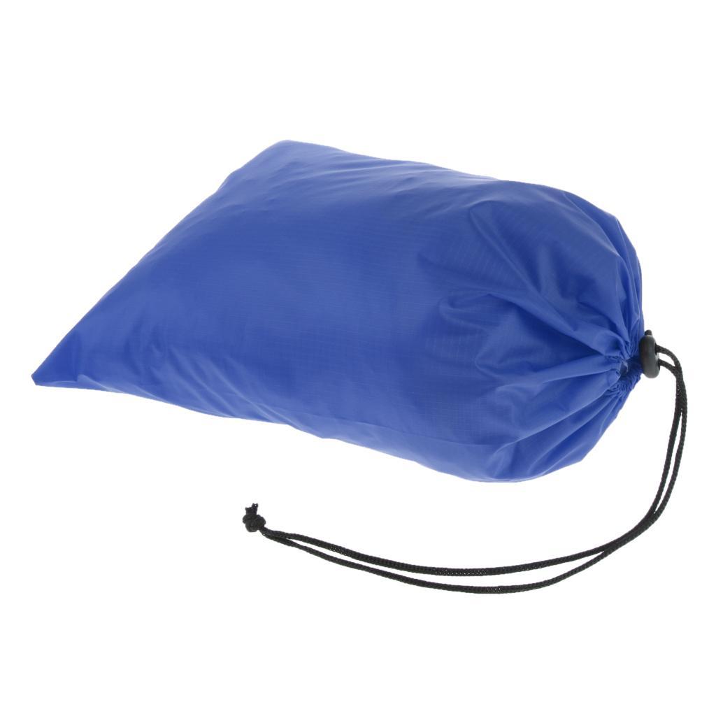 2Pcs Waterproof Drawstring Storage Bag Stuff Bag for Clothes Shoes black