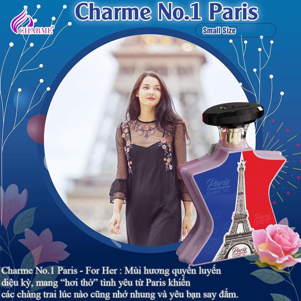 Nước hoa nữ cao cấp, Charme N0.1 Paris, lưu hương lâu, đầy bí ẩn, dịu dàng và lôi cuốn, thanh lịch, 100ml