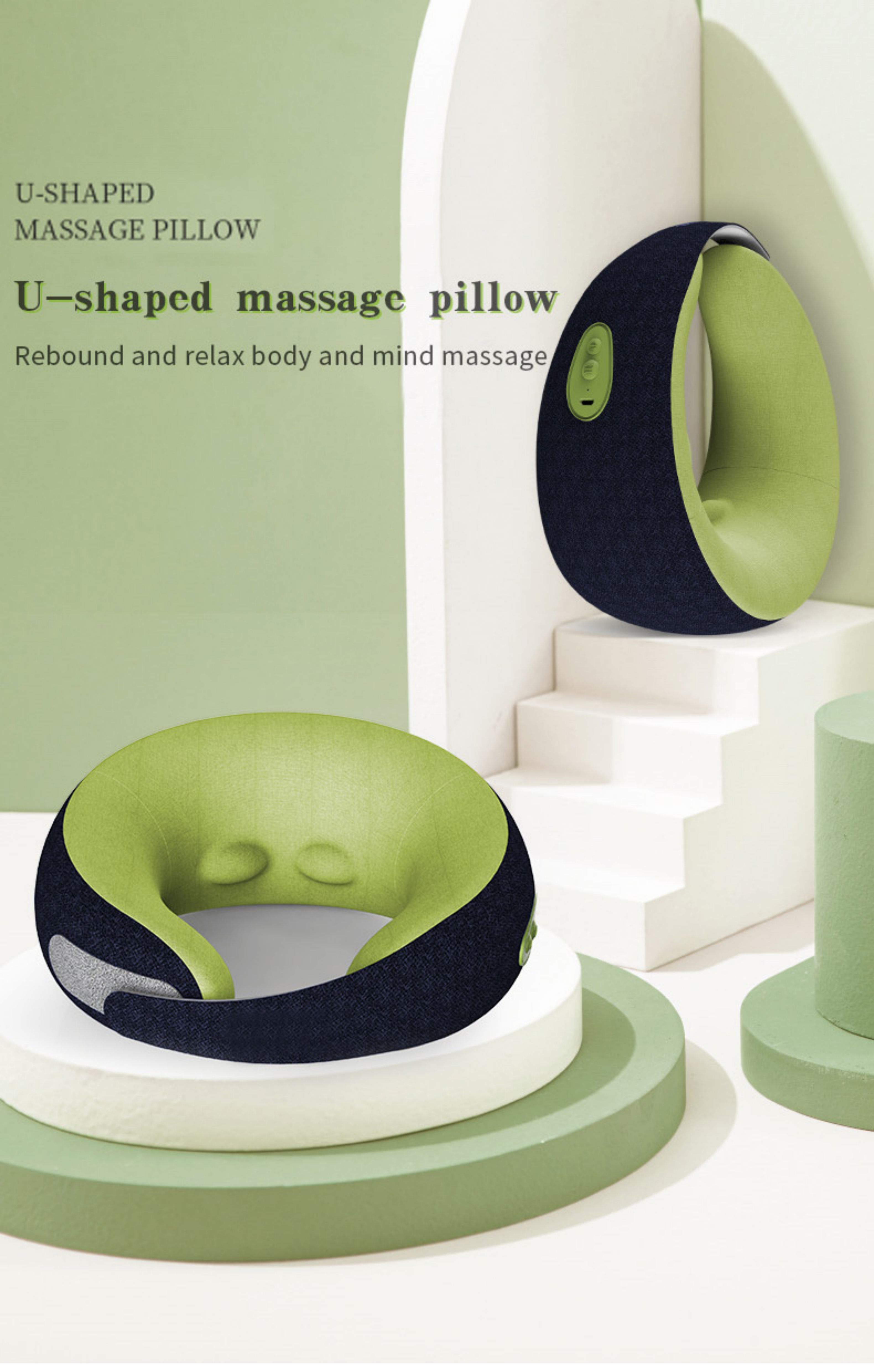 Gối Massage Cổ Vai Gáy SEVEN COOL New U-shaped Neck Massager Electric Home Car