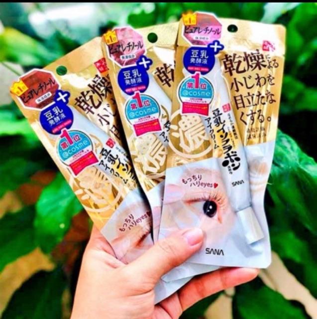 Kem Mắt Giảm Thâm Quầng Bọng Mắt 3 in 1 Sana Nameraka Soymilk Eye Cream Nhật Bản 20g