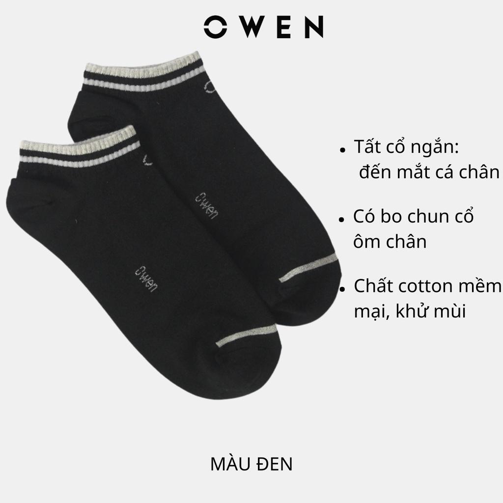 Tất Nam Owen chất cotton cao cấp cổ ngắn mềm mịn thấm hút mồ hôi ngăn mùi kháng khuẩn