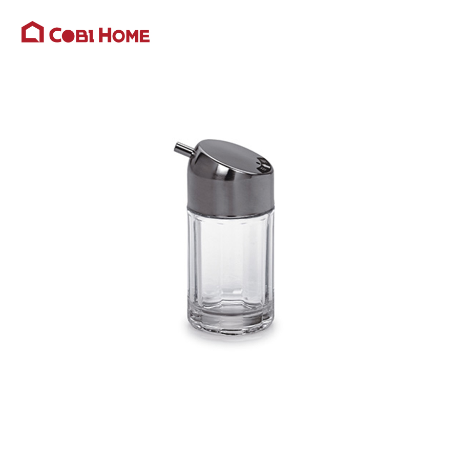 Hũ đựng gia vị bằng nhựa trong suốt cao cấp nắp inox 115ml, 165ml