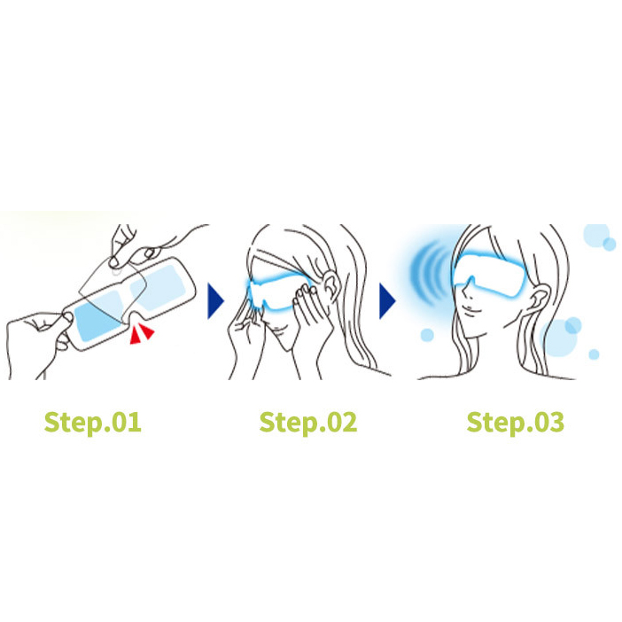 Mặt nạ massage mắt Kobayashi Cooling Eye Mask hương bạc hà dễ chịu, thư giãn đôi mắt Nhật Bản 5 miếng