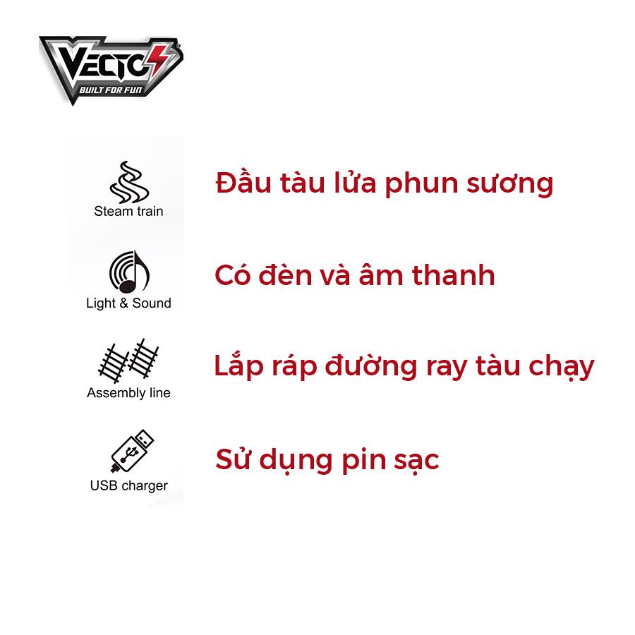 Đồ Chơi Lắp Ráp Đường Ray Và Tàu Hỏa Hơi Nước VECTO VT6994A