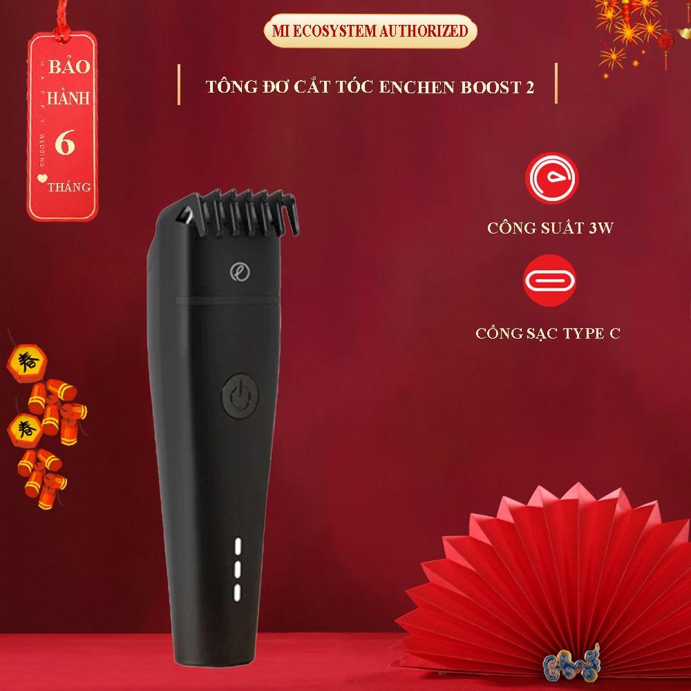 Tông Đơ Cắt Tóc Enchen Boost 2 pin sạc mạnh mẽ, bo góc mềm mại