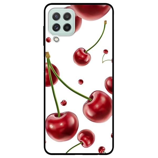 Ốp lưng dành cho Samsung A22 - Samsung S21 FE mẫu Cherry Nền Trắng