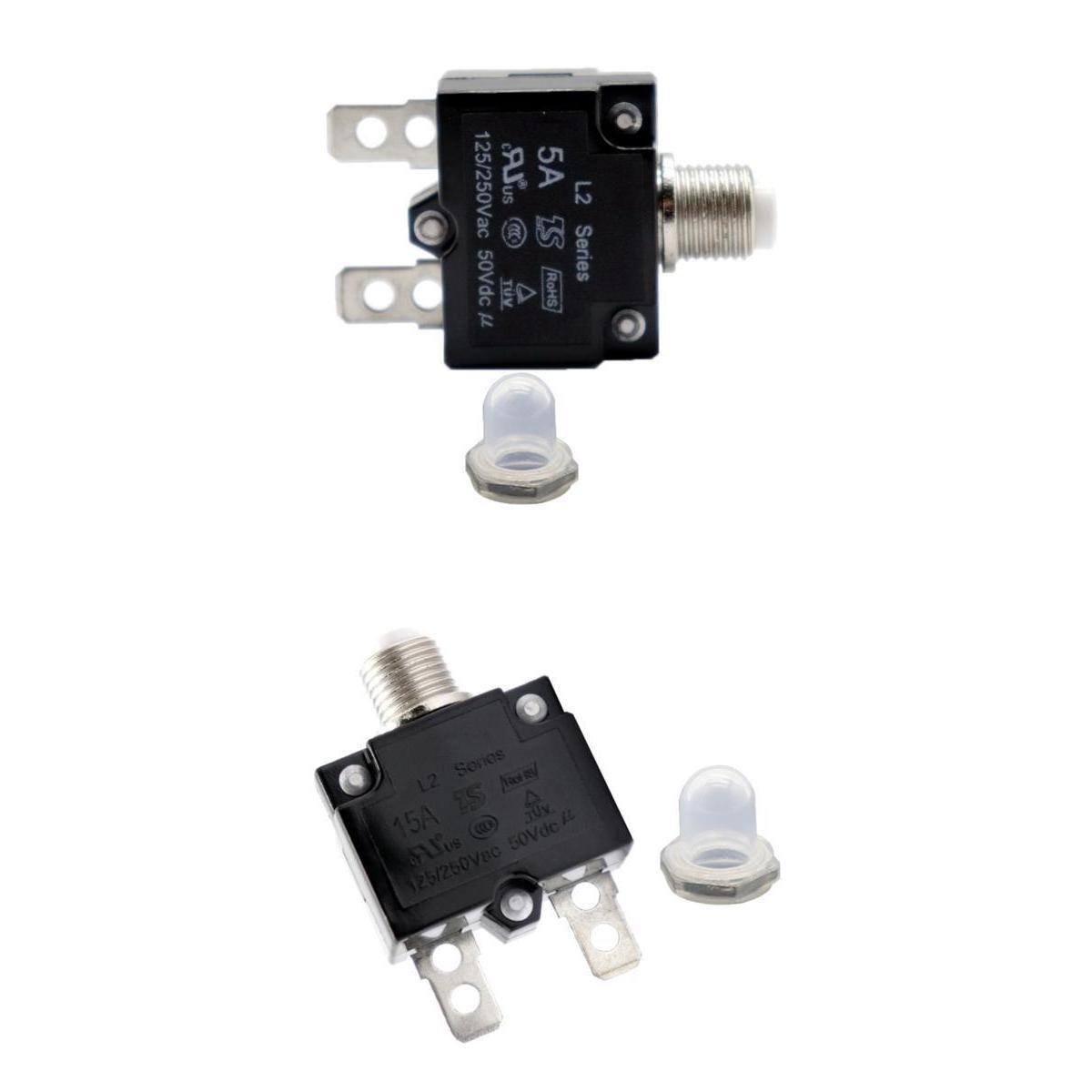2X Circuit Breaker Overload Protector Switch Fuse Resettable AC 125V 250V