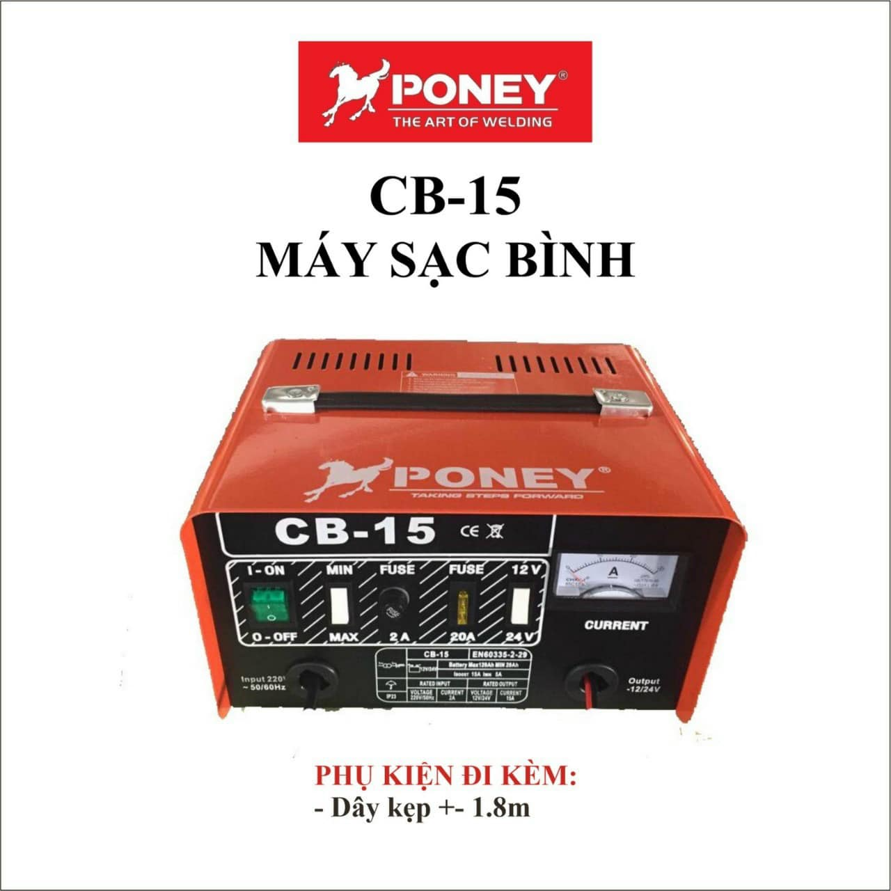 MÁY SẠC BÌNH 7/5A CB-15 PONEY- HÀNG CHÍNH HÃNG