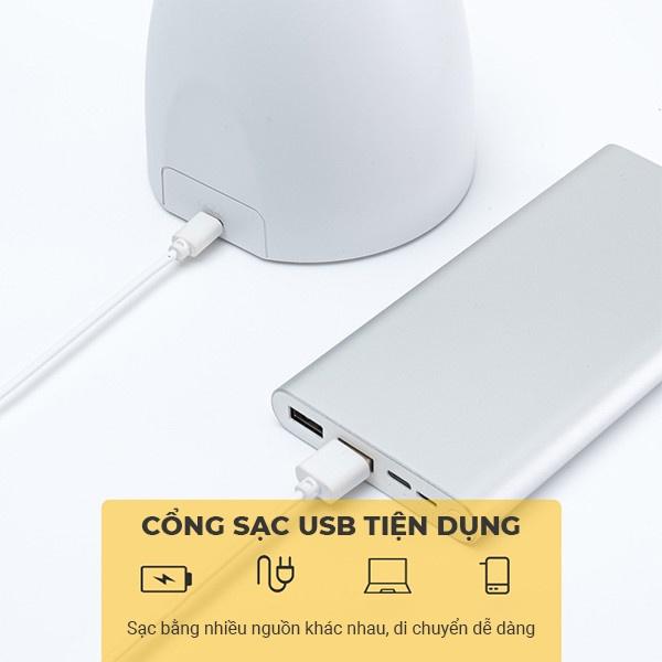 Đèn Học Để Bàn Bảo Vệ Mắt Cảm Ứng 3 Mức Ánh Sáng Hỗ Trợ Chống Cận, Có Pin Tích Điện, Đèn Bàn Học Led Đọc Sách, Làm Việc