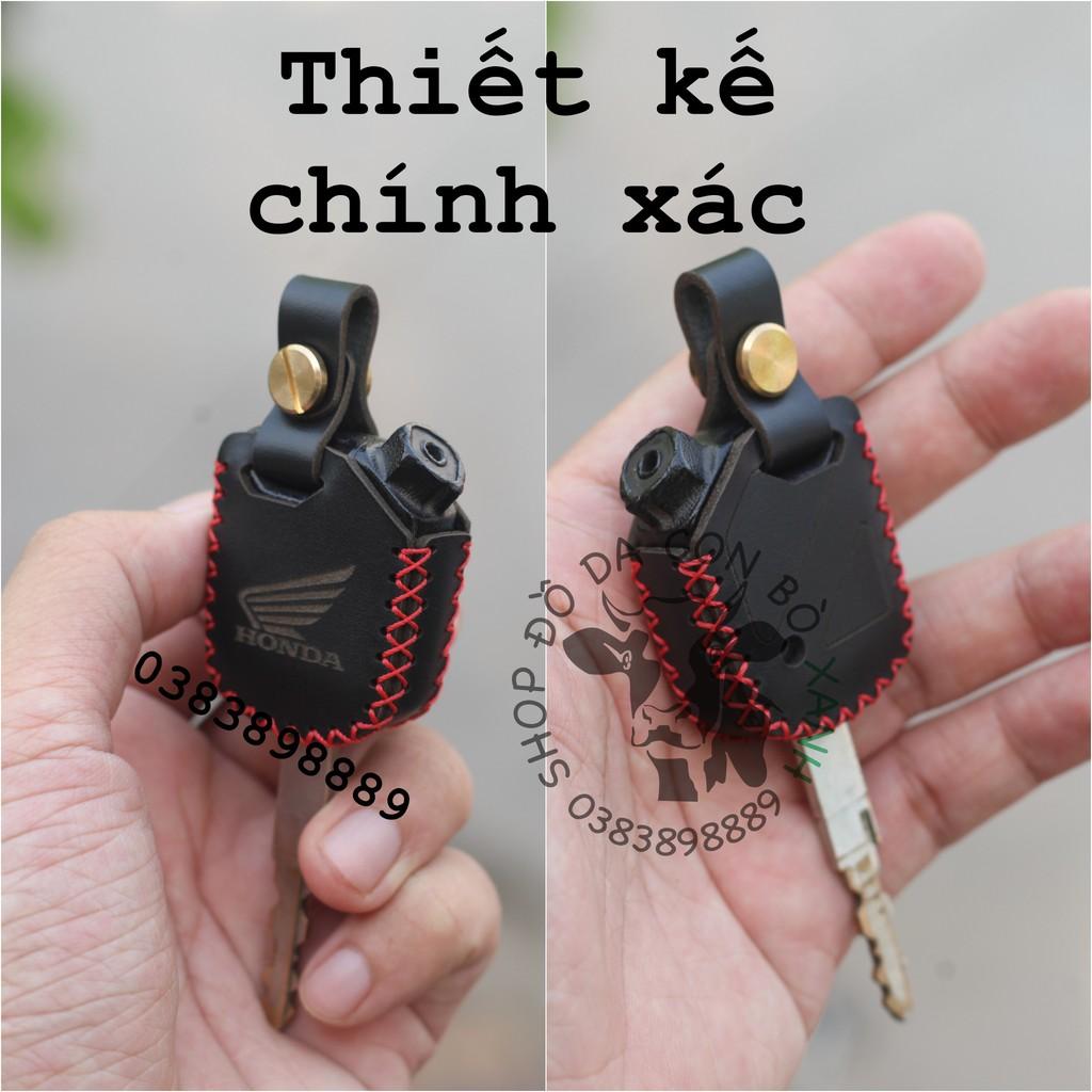 Bao da dành cho Chìa Khóa Tìm Xe Honda Airblade, SH, SH Mode, PCX, Air Blade 2011-2015 handmade da thật