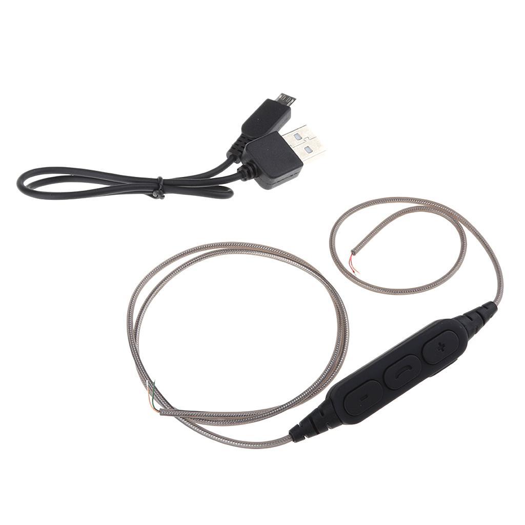 DIY Headphone Audio Cable Line Earphone Maintenance Control Wire With Microphone Bluetooth Adapter Receiver