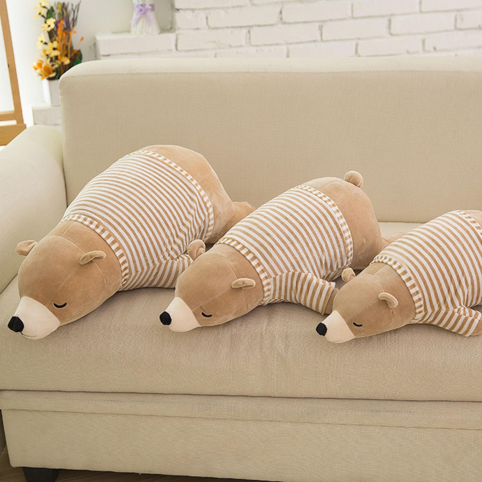 Soft Sleeping Bear Plush Doll Pillow Cartoon for Children Birthday Christmas