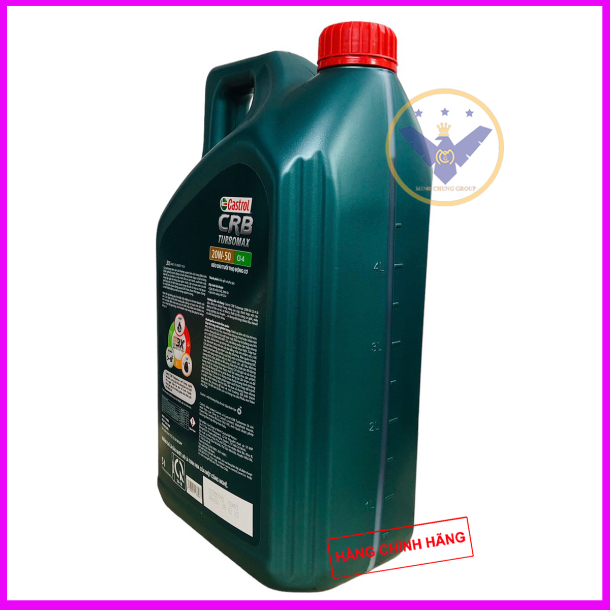 Bộ 2 Dầu nhớt ô tô Castrol CRB Turbomax 20W-50 can 5L API CH-4