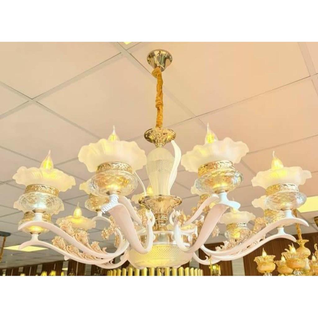 Đèn chùm KONE pha lê 15 tay tiết kiệm năng lượng - kèm bóng Led chuyên dụng