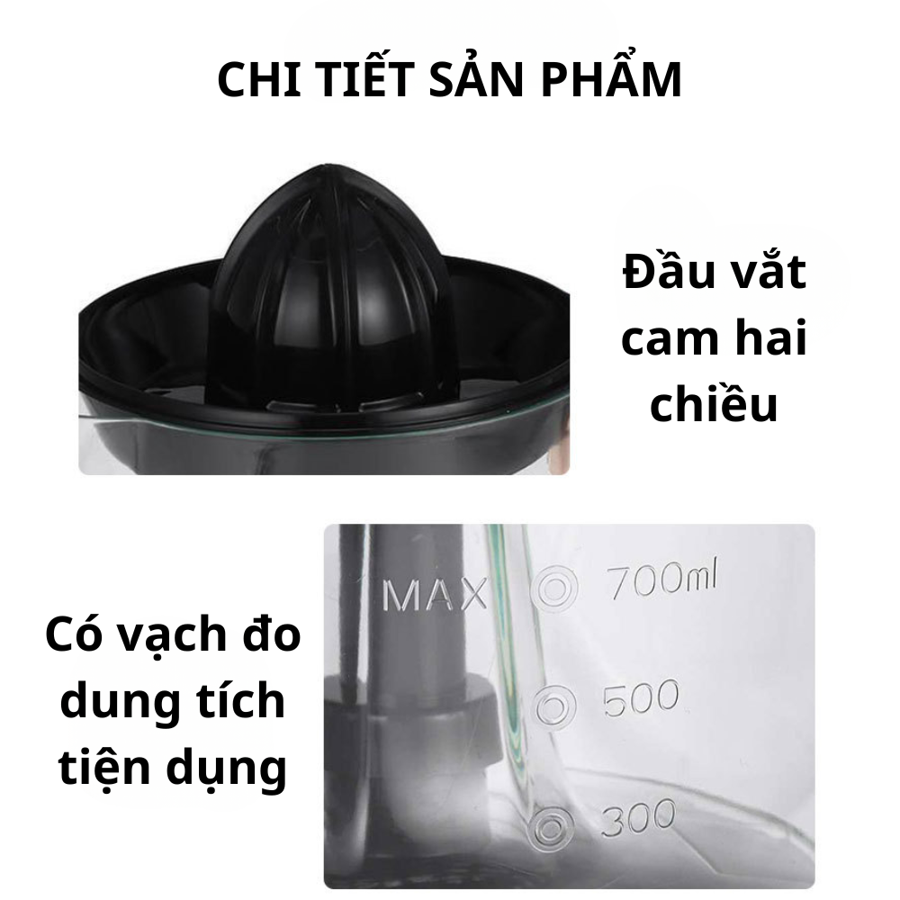 Máy vắt cam gia đình, máy ép cam tự động Lumabella LB-632D 45W, dung tích 700ml, dễ dùng, dễ vệ sinh - HÀNG CHÍNH HÃNG
