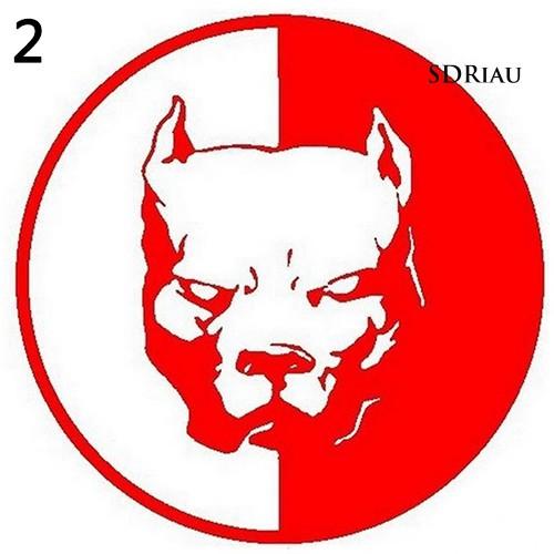 Miếng Dán Hình Chó Pitbull Phản Quang Trang Trí Xe Hơi