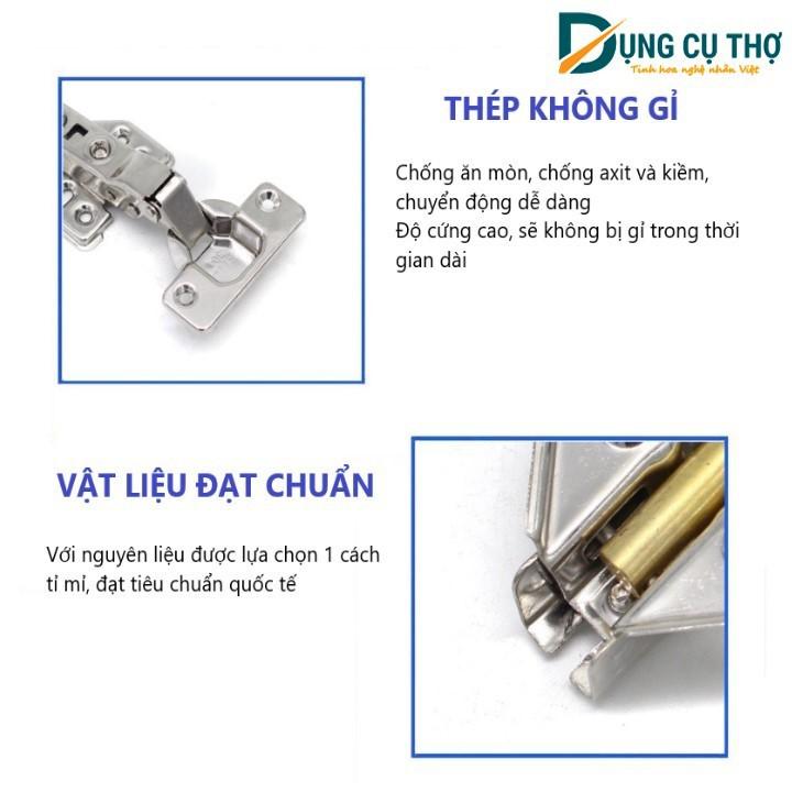 Bản lề tủ bản lề cánh cửa bản lề giảm chấn inox loại cao cấp (Bộ 2 cái)