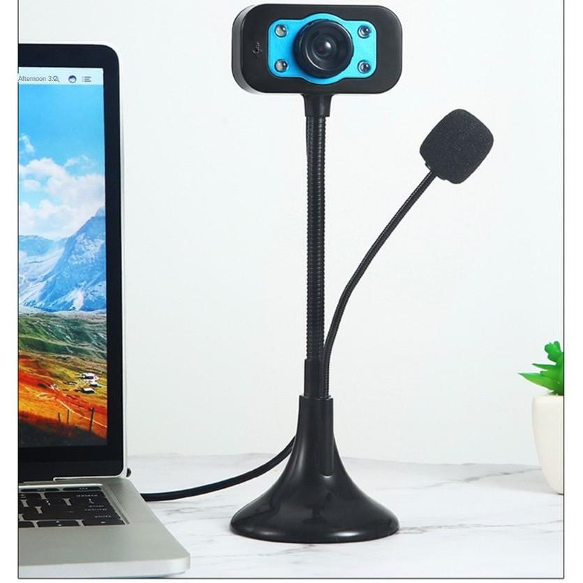 Webcam máy tính chuyên dụng cho Livestream có Mic, Học và Làm việc Online siêu rõ nét HD 720P - Wedcam quay chữ rõ nét